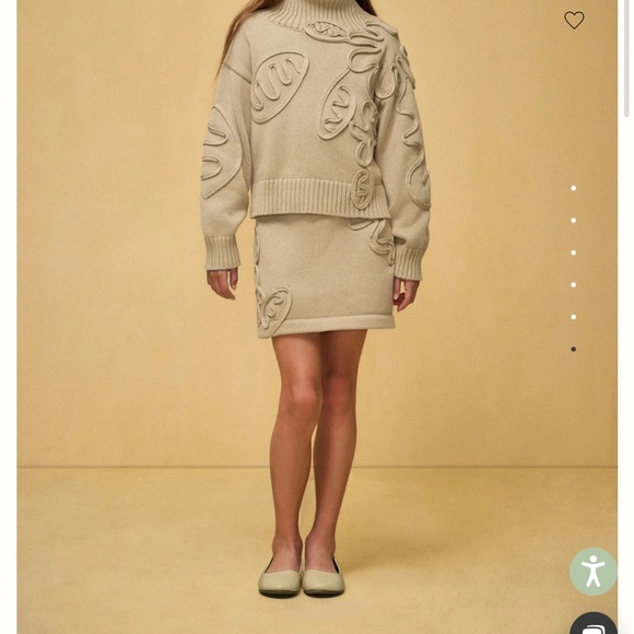 Cult Gaia girls Kids Deva Set Cream Cowl Neck Sweater Set NWT - Picture 13 of 13